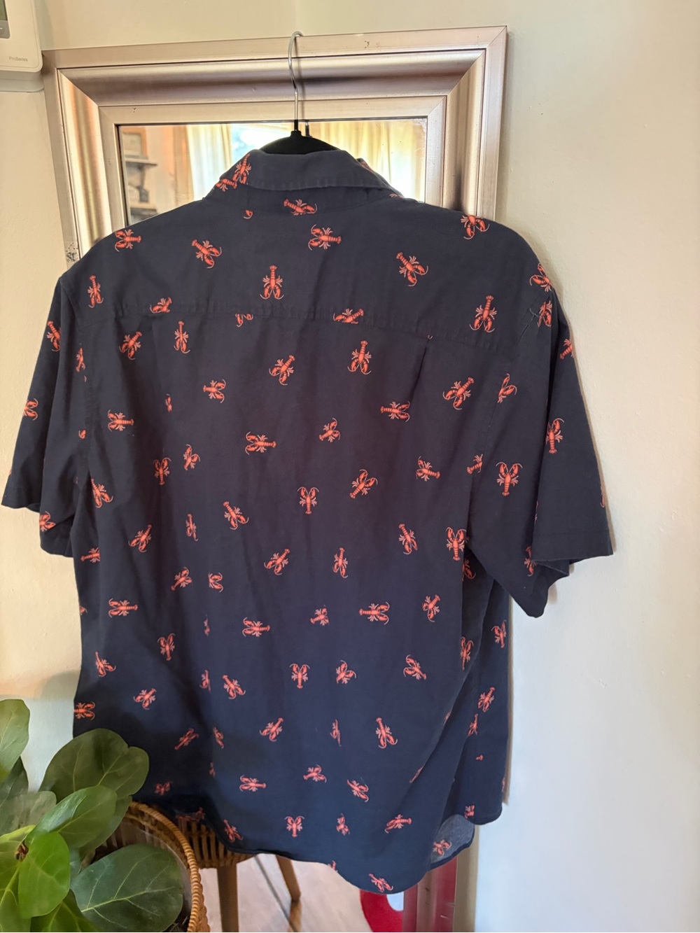 Goodfellow & Co Men's Navy Short Sleeve Button Up Shirt Large